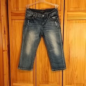 Silver capris  (girls) size 14